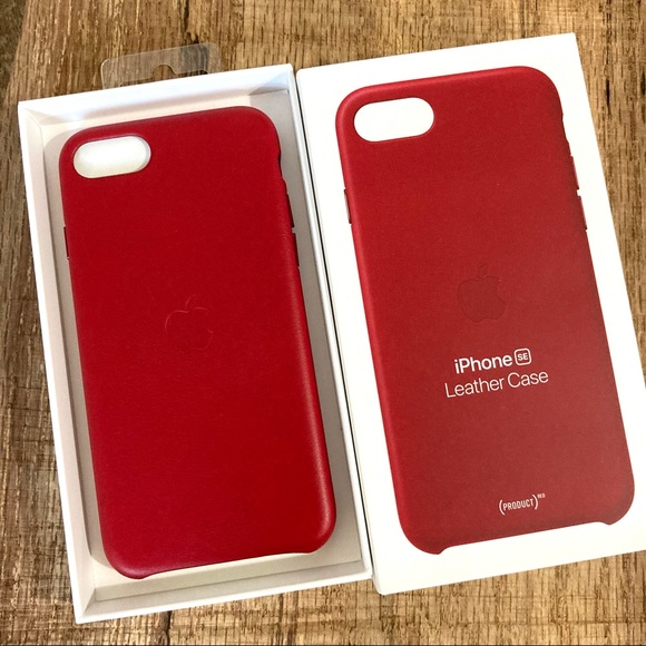 Apple Accessories New Iphone Se Leather Case Product Red Poshmark